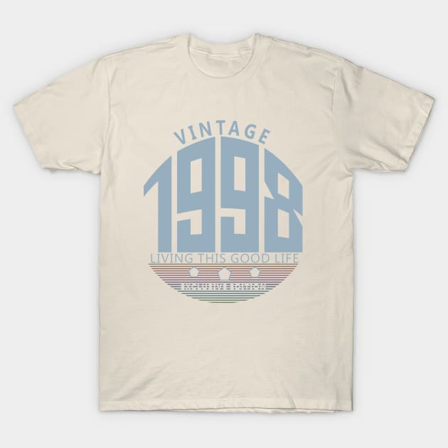 22nd Birthday T-Shirt - Vintage 1998 T-Shirt by Reshartinc